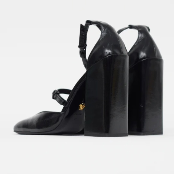 Versace Patent Leather Square Toe Heel - Picture 11 of 11